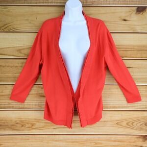 Cato Cardigan Sweater Womens XL Pink Hook & Eye Closure‎ Open Front Stretch Soft